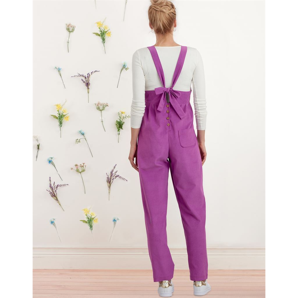 Simplicity Sewing Pattern S9382 Misses Overall with Shaped Raised Waist and Back Ties 9382 Image 8 From Patternsandplains.com