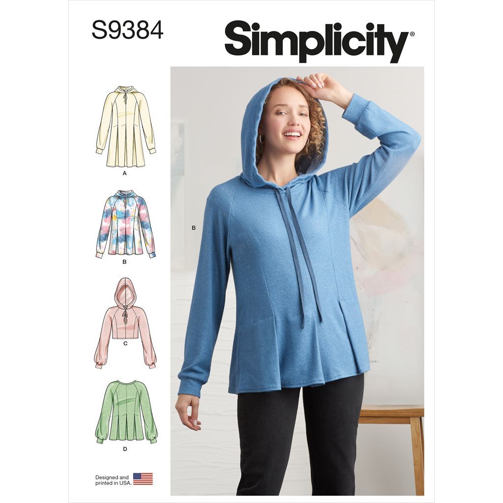 Simplicity Sewing Pattern S9384 Misses Sweatshirts 9384 Image 1 From Patternsandplains.com