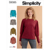 Simplicity Sewing Pattern S9385 Misses Knit Tops with Length and Sleeve Variations 9385 Image 1 From Patternsandplains.com