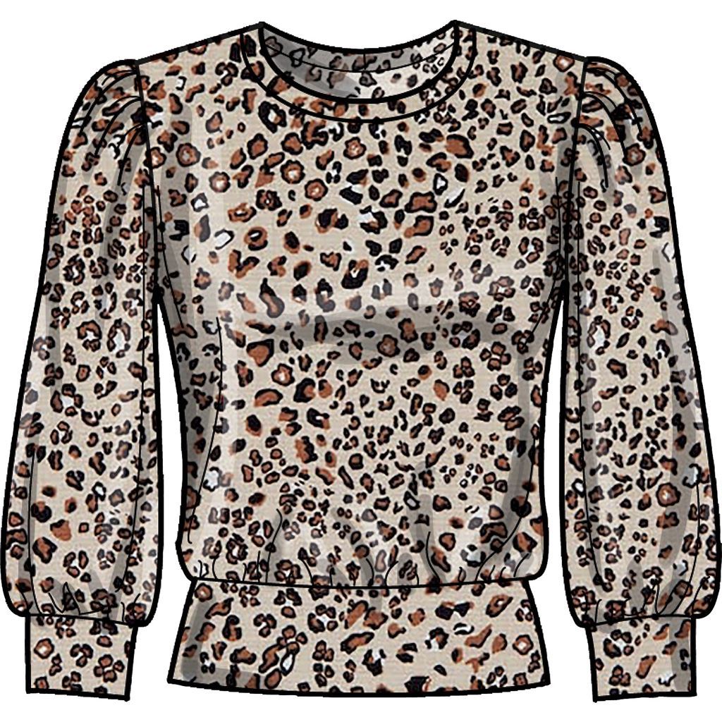 Simplicity Sewing Pattern S9385 Misses Knit Tops with Length and Sleeve Variations 9385 Image 4 From Patternsandplains.com