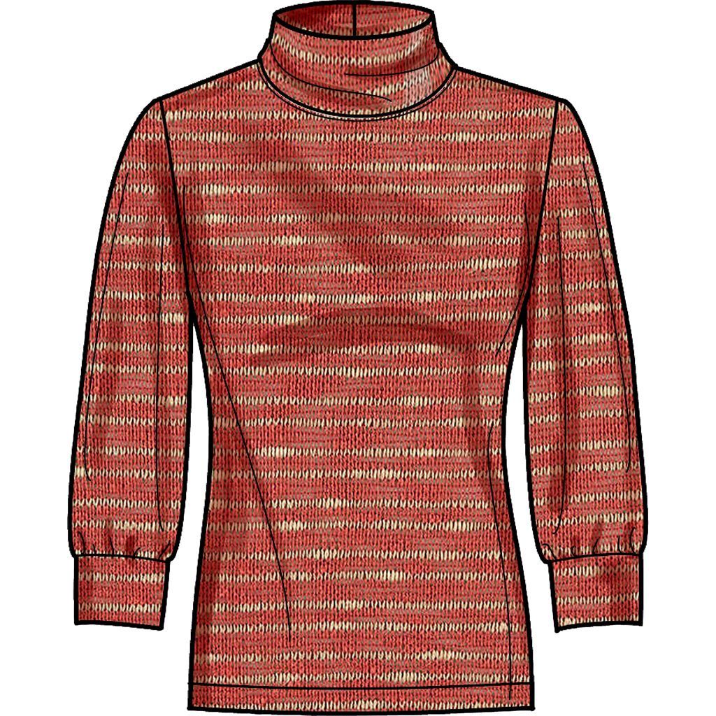 Simplicity Sewing Pattern S9385 Misses Knit Tops with Length and Sleeve Variations 9385 Image 5 From Patternsandplains.com