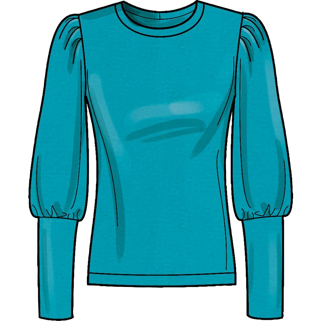 Simplicity Sewing Pattern S9385 Misses Knit Tops with Length and Sleeve Variations 9385 Image 6 From Patternsandplains.com