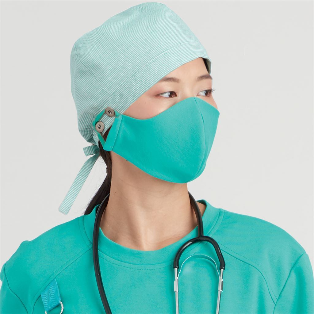 Simplicity Sewing Pattern S9387 Unisex Knit Scrub Tops Pants Cap and Mask 9387 Image 10 From Patternsandplains.com