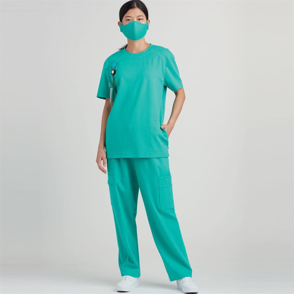 Simplicity Sewing Pattern S9387 Unisex Knit Scrub Tops Pants Cap and Mask 9387 Image 8 From Patternsandplains.com