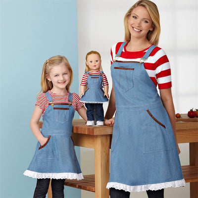 Simplicity Sewing Pattern S9395 Aprons for Misses Children and 18 Doll 9395 Image 2 From Patternsandplains.com