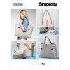 Simplicity Sewing Pattern S9398 Assorted Tote Bag Purse and Clutch 9398 Image 1 From Patternsandplains.com