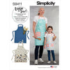 Simplicity Sewing Pattern S9411 Childrens and Misses Aprons 9411 Image 1 From Patternsandplains.com