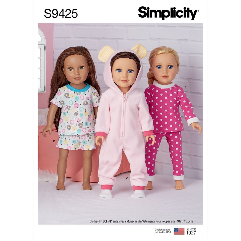 Simplicity Sewing Pattern S9425 18 Doll Clothes 9425 Image 1 From Patternsandplains.com