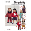 Simplicity Sewing Pattern S9439 18 Doll Clothes 9439 Image 1 From Patternsandplains.com