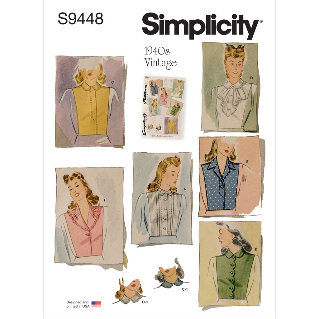 Simplicity Sewing Pattern S9448 Misses Dickey Set 9448 Image 1 From Patternsandplains.com