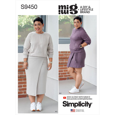 Simplicity Sewing Pattern S9450 Misses Knit Tops and Skirts 9450 Image 1 From Patternsandplains.com