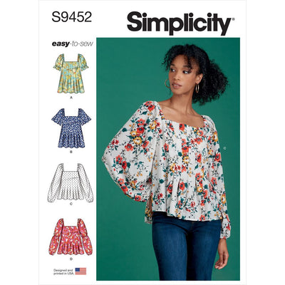 Simplicity Sewing Pattern S9452 Misses Tops 9452 Image 1 From Patternsandplains.com