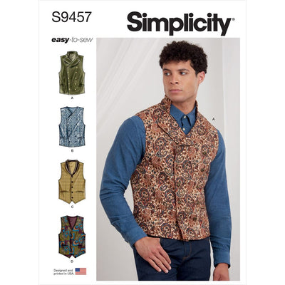 Simplicity Sewing Pattern S9457 Mens Vests 9457 Image 1 From Patternsandplains.com