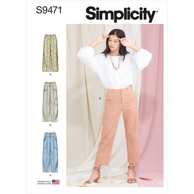 Simplicity Sewing Pattern S9471 Misses Pants 9471 Image 1 From Patternsandplains.com