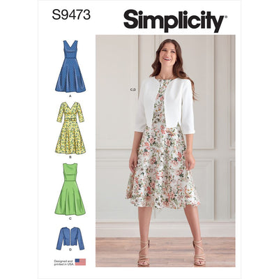 Simplicity Sewing Pattern S9473 Misses Dresses and Jacket 9473 Image 1 From Patternsandplains.com