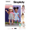 Simplicity Sewing Pattern S9500 18 Doll Clothes 9500 Image 1 From Patternsandplains.com