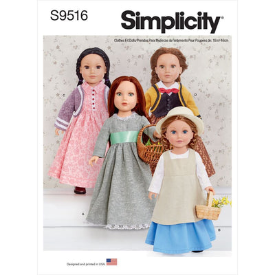 Simplicity Sewing Pattern S9516 18 Doll Clothes 9516 Image 1 From Patternsandplains.com