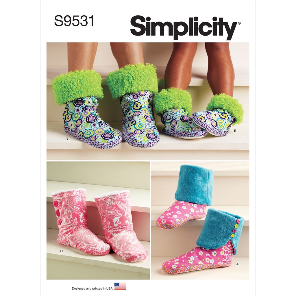 Simplicity Sewing Pattern S9531 Slippers 9531 Image 1 From Patternsandplains.com