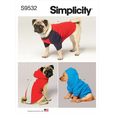 Simplicity Sewing Pattern S9532 Pet Clothes 9532 Image 1 From Patternsandplains.com