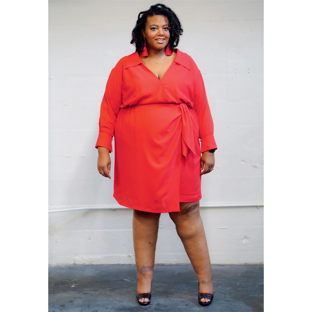 Loft red outlet wrap dress