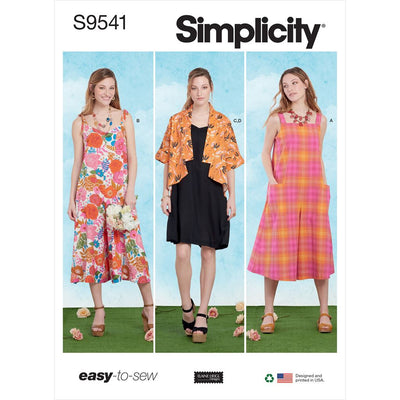 Simplicity Sewing Pattern S9541 Misses Jumpsuits Dress and Jacket 9541 Image 1 From Patternsandplains.com