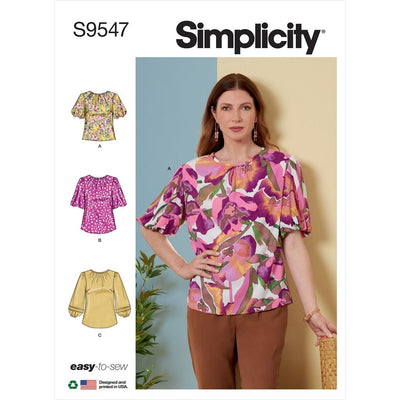 Simplicity Sewing Pattern S9547 Misses Top and Tunic 9547 Image 1 From Patternsandplains.com