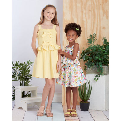 Simplicity Sewing Pattern S9560 Childrens and Girls Dress Top and Skirt 9560 Image 2 From Patternsandplains.com