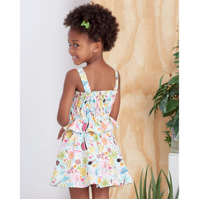 Simplicity Sewing Pattern S9560 Childrens and Girls Dress Top and Skirt 9560 Image 9 From Patternsandplains.com