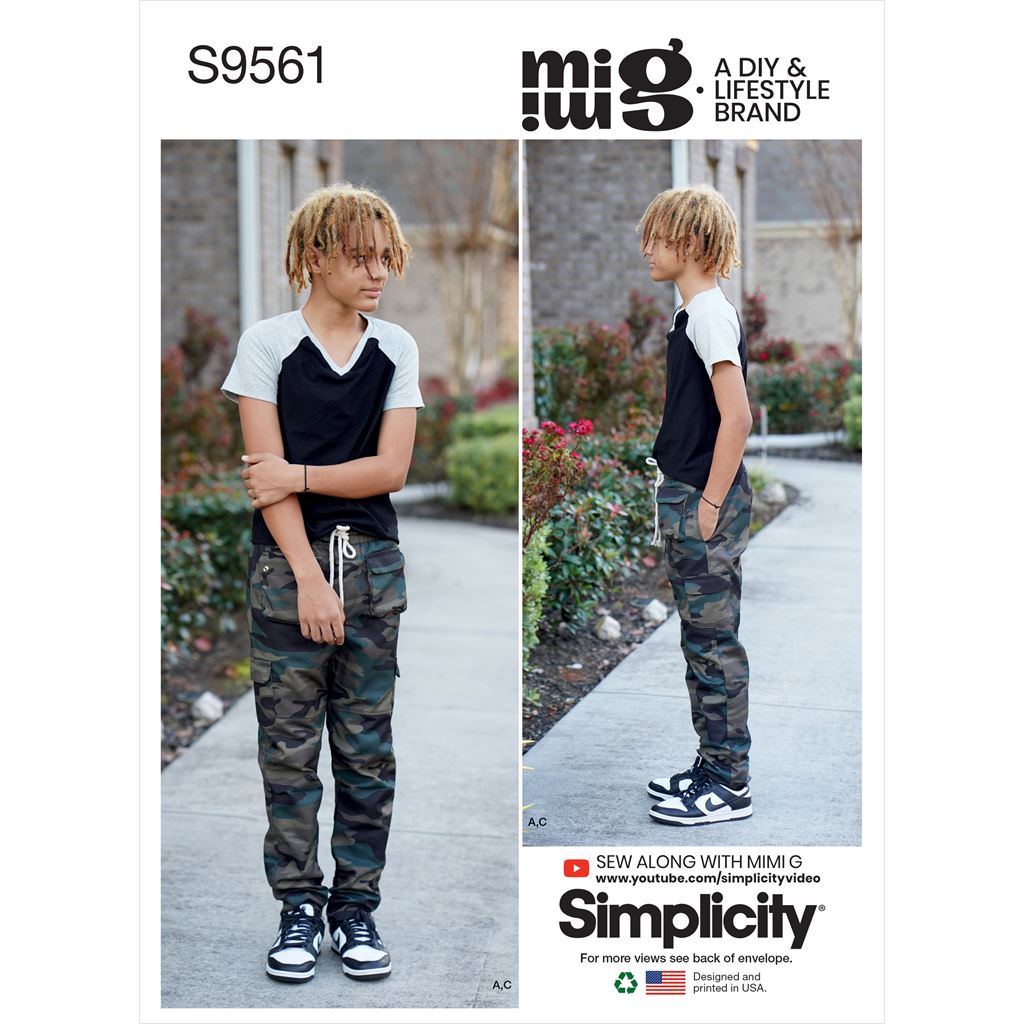 Simplicity Sewing Pattern S9561 Boys Knit Top and Woven Pants and Shorts 9561 Image 1 From Patternsandplains.com