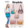 Simplicity Sewing Pattern S9563 Slouch Bags Purse Organizer and Cosmetic Case 9563 Image 1 From Patternsandplains.com