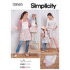 Simplicity Sewing Pattern S9565 Childrens and Misses Aprons and Accessories 9565 Image 1 From Patternsandplains.com