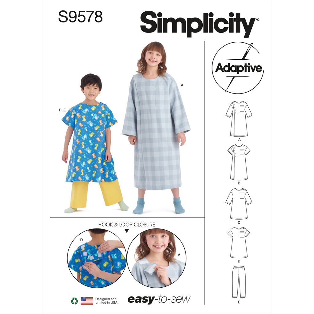Simplicity Sewing Pattern 9490 Unisex Recovery Gowns and Bed Robe With  Velcro Sewing Pattern Sizes XS to M or L to XXL - Etsy