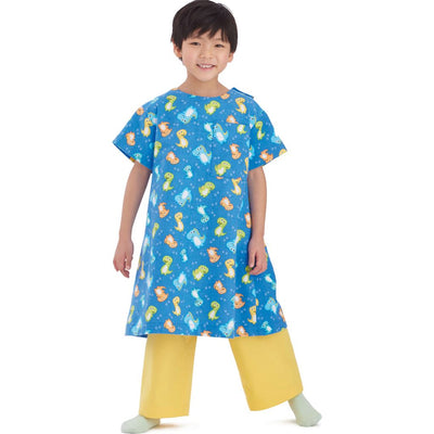 Simplicity Sewing Pattern S9578 Childrens Girls and Boys Recovery Gowns and Pants 9578 Image 4 From Patternsandplains.com