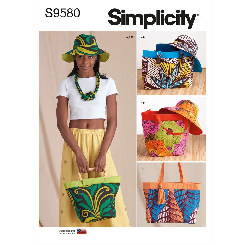 Simplicity Sewing Pattern S9580 Bags, Hat and Necklace 9580