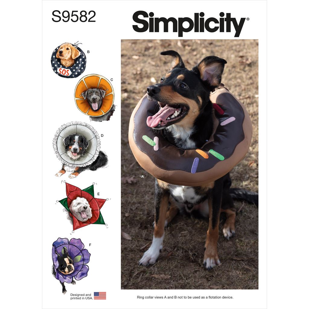 Simplicity Sewing Pattern S9582 Pet Elizabethan Collars by Carla Reiss 9582 Image 1 From Patternsandplains.com