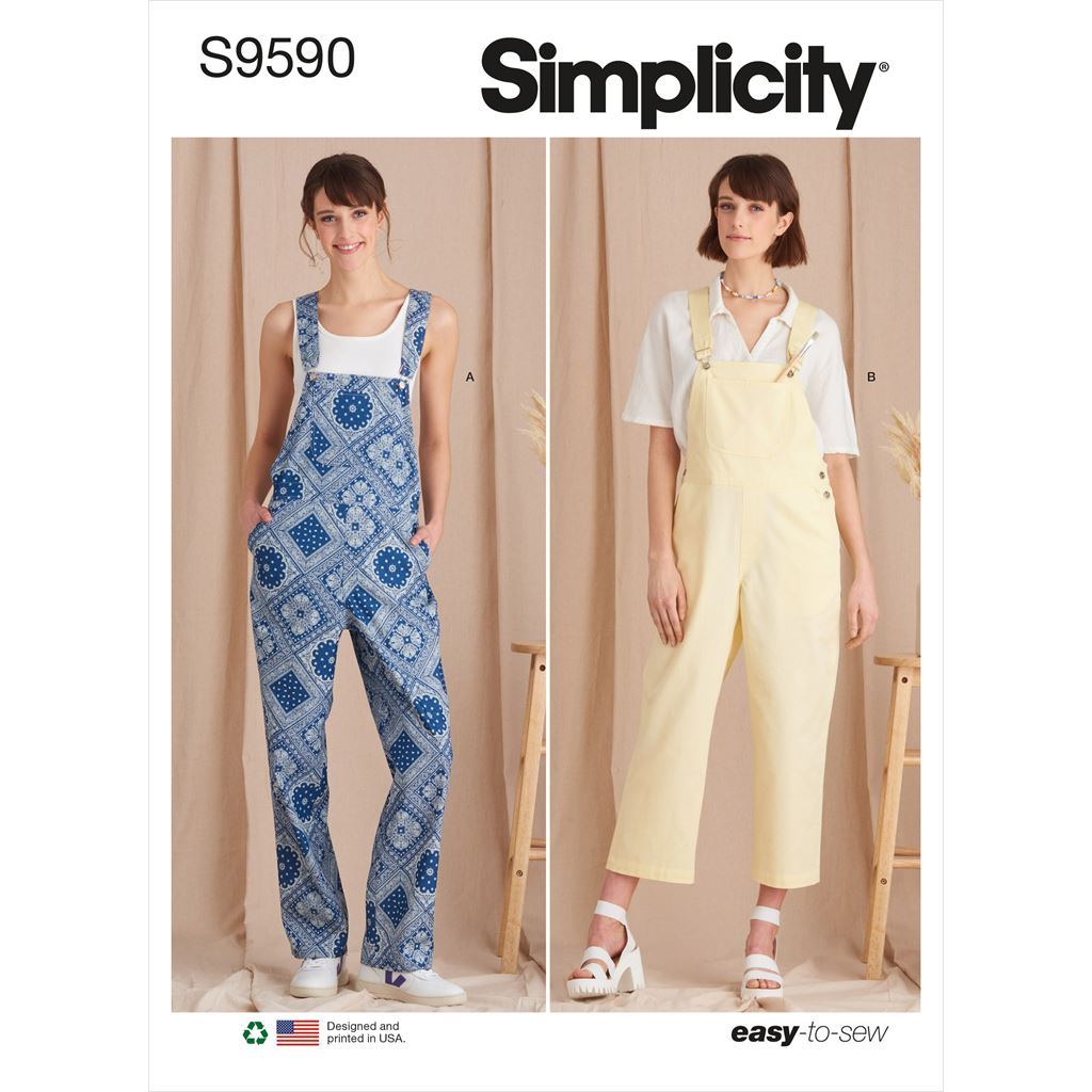 Simplicity Sewing Pattern S9590 Misses Overalls 9590 Image 1 From Patternsandplains.com