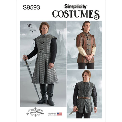 Simplicity Sewing Pattern S9593 Mens Coat Jacket and Vest 9593 Image 1 From Patternsandplains.com