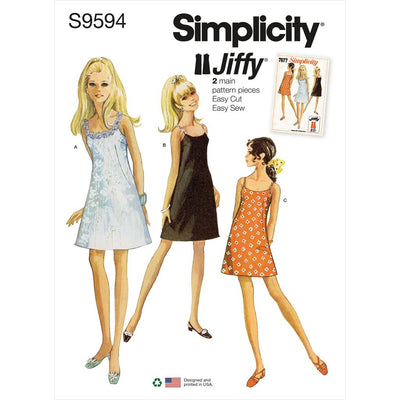 Simplicity Sewing Pattern S9594 Misses Vintage Jiffy Dress 9594 Image 1 From Patternsandplains.com