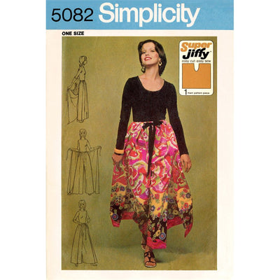 Simplicity Sewing Pattern S9595 Misses Super Jiffy Wrap and Tie Pantskirt 9595 Image 2 From Patternsandplains.com