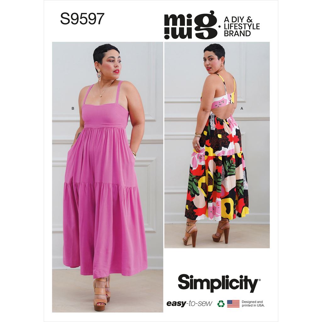 Simplicity Sewing Pattern S9597 Misses Dress and Jumpsuit by Mimi G 9597 Image 1 From Patternsandplains.com