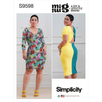 Simplicity Sewing Pattern S9598 Misses Knit Dresses by Mimi G 9598 Image 1 From Patternsandplains.com