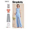 Simplicity Sewing Pattern S9612 Misses Tops Pants and Shorts 9612 Image 1 From Patternsandplains.com