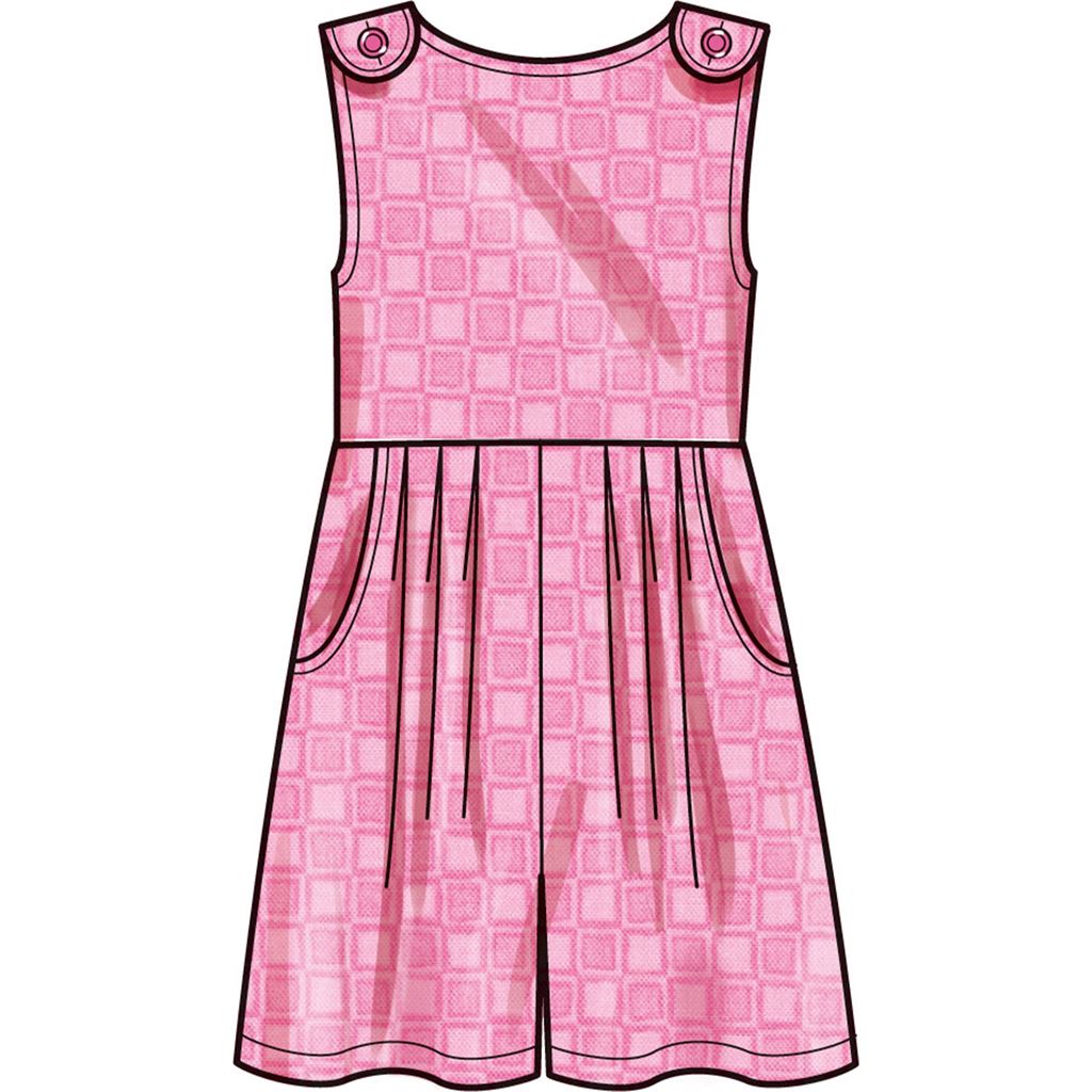 Simplicity Sewing Pattern S9617 Childrens and Girls Jumpsuit Romper and Dress 9617 Image 6 From Patternsandplains.com