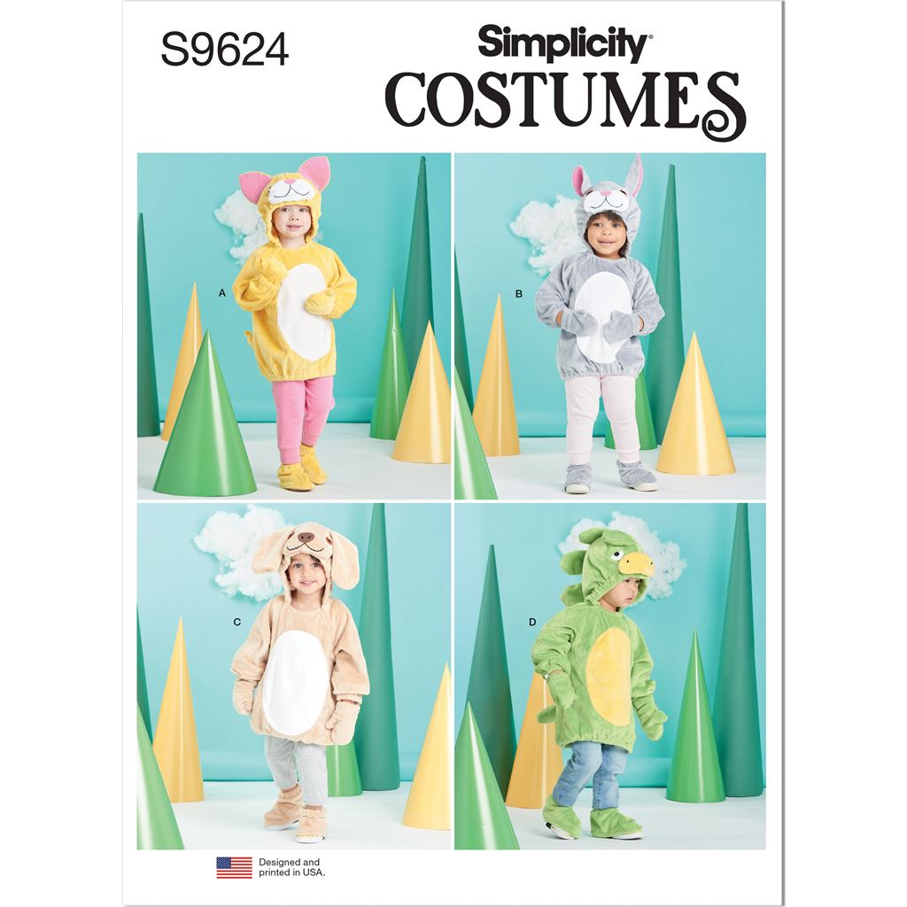 Simplicity Sewing Pattern S9624 Toddlers Animal Costumes 9624 Image 1 From Patternsandplains.com