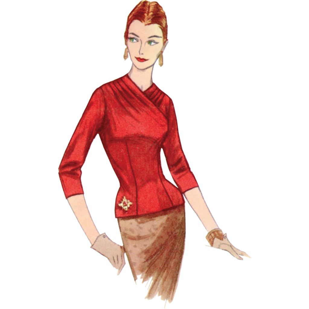 Simplicity Sewing Pattern S9634 Misses Vintage Blouses and Cummerbund 9634 Image 2 From Patternsandplains.com