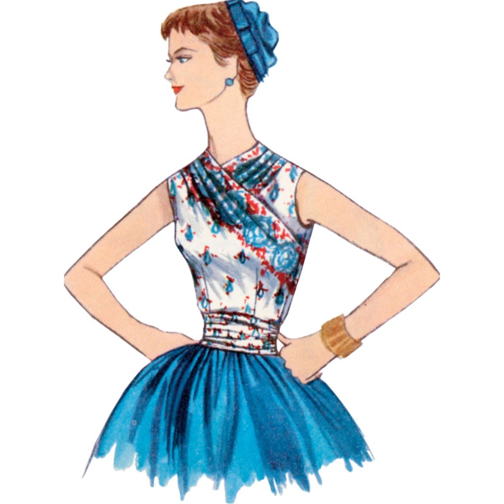 Simplicity Sewing Pattern S9634 Misses Vintage Blouses and Cummerbund 9634 Image 3 From Patternsandplains.com