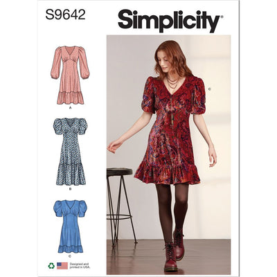 Simplicity Sewing Pattern S9642 Misses Dress 9642 Image 1 From Patternsandplains.com