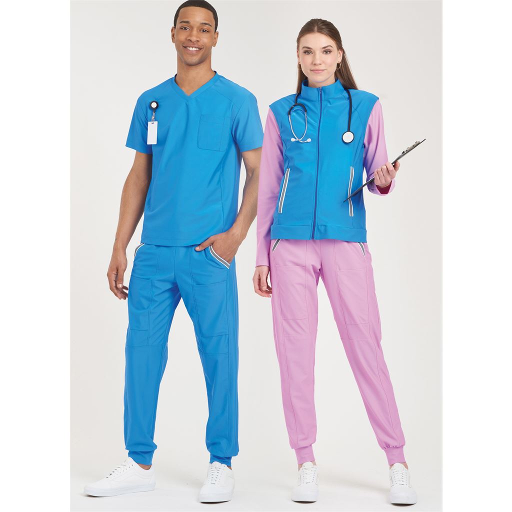 Simplicity Sewing Pattern S9650 Unisex Knit Scrubs 9650 Image 2 From Patternsandplains.com