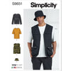 Simplicity Sewing Pattern S9651 Mens Knit Top Vest and Hat 9651 Image 1 From Patternsandplains.com