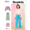 Simplicity Sewing Pattern S9654 Childrens and Girls Jacket Pants and Skirt 9654 Image 1 From Patternsandplains.com